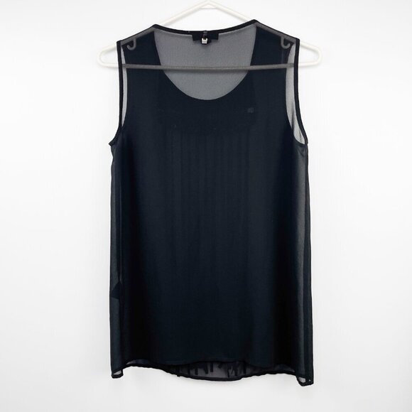 RUDSAK Sheer Suede Fringe Gothic Rock Transparent Black Tank Top Blouse Size‎ XS - Picture 9 of 13